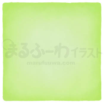 水彩風　無料フリー素材　黄緑の四角のイラスト　サンプル