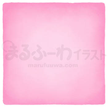 水彩風　無料フリー素材　ピンクの四角のイラスト　サンプル