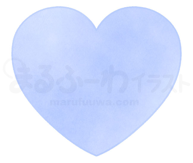 Watercolor style free illustration of a blue heart - sample