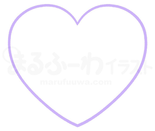Line art free illustration of a purple heart - sample
