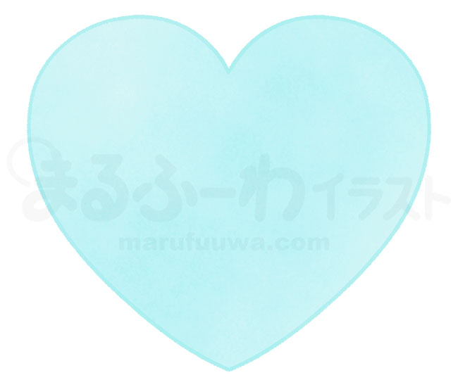 Watercolor style free illustration of a light blue heart - sample