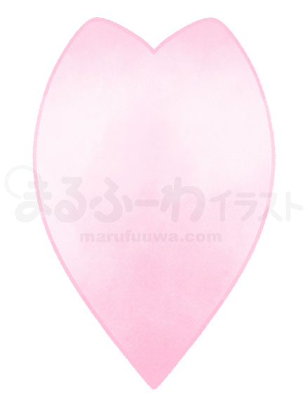水彩風　無料フリー素材　１枚の桜の花びらのイラスト　サンプル