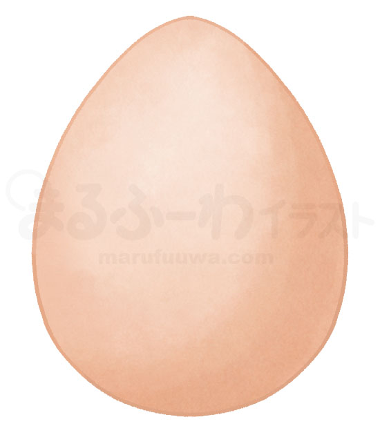 Watercolor style free illustration of a brown egg - sample