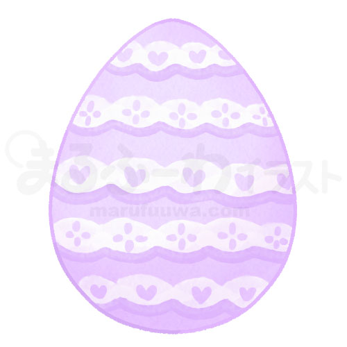 Watercolor style free illustration of a purple easter egg - sample