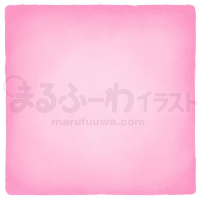 水彩風無料フリー素材のサンプル　シンプルな手描きのピンクの四角のイラスト