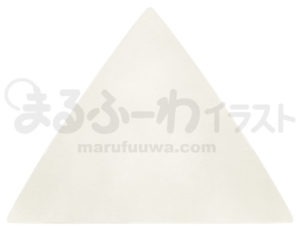 水彩風無料フリー素材のサンプル　白い三角形のイラスト